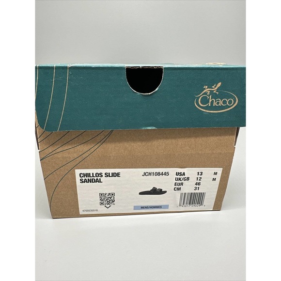 Chaco Chillos Slide Black/Grey Comfort Sandal JCH108445 Men's US Sz 13 - Picture 7 of 8